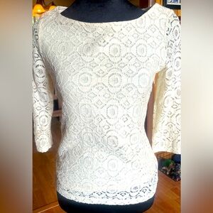 Banana Republic Ivory Lace top. Size 2